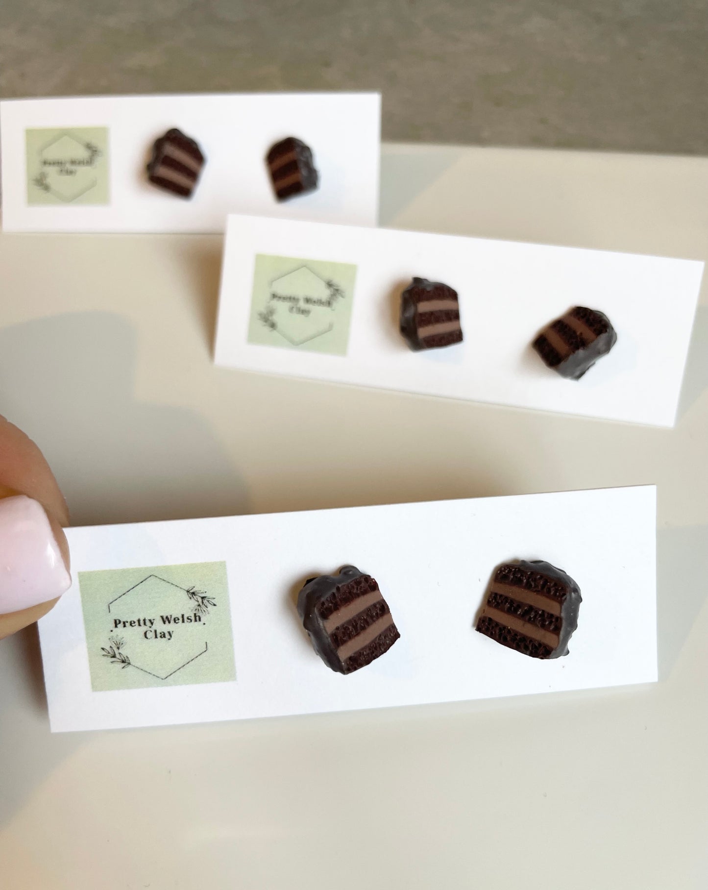 Chocolate cake studs