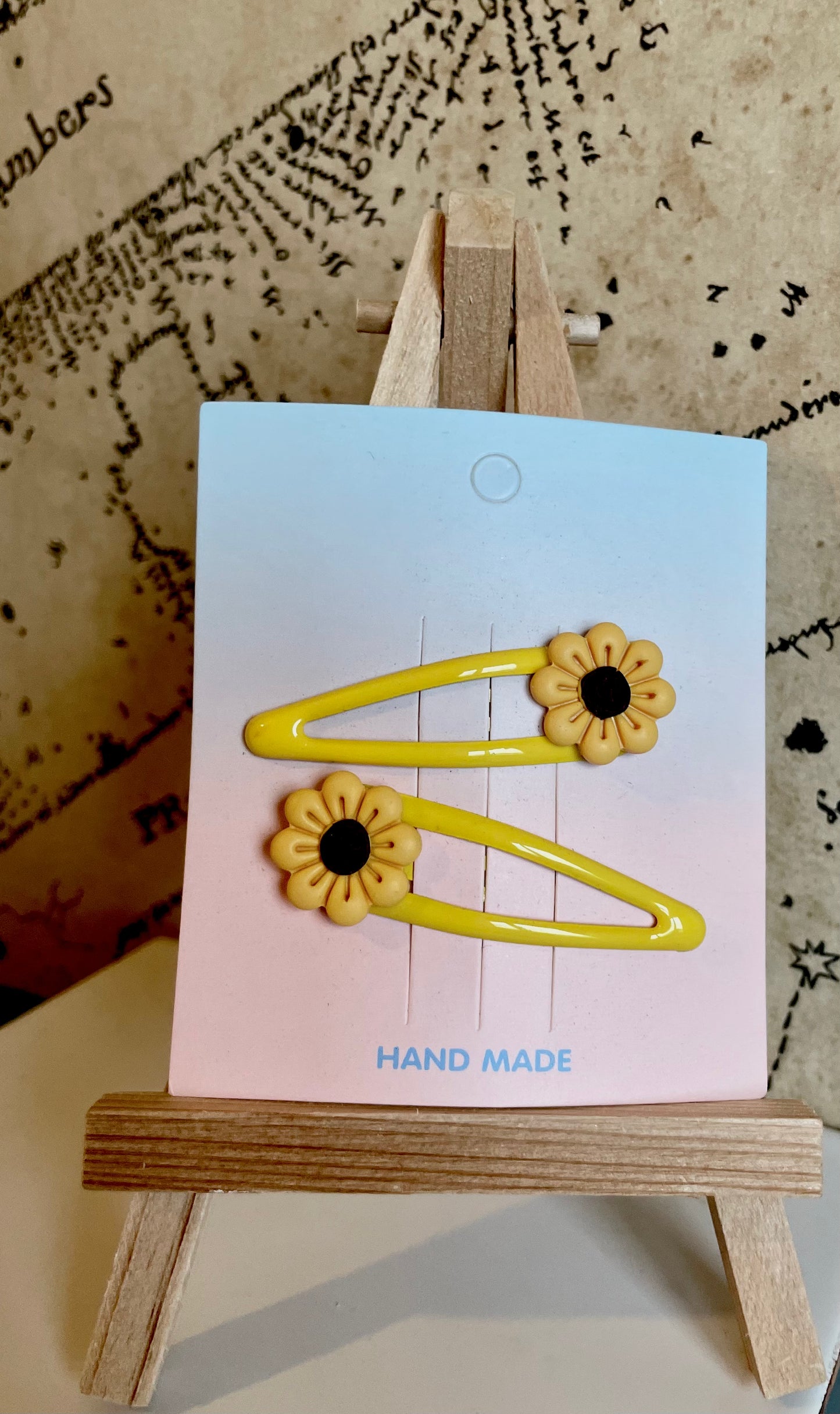 Sunflower hair clips
