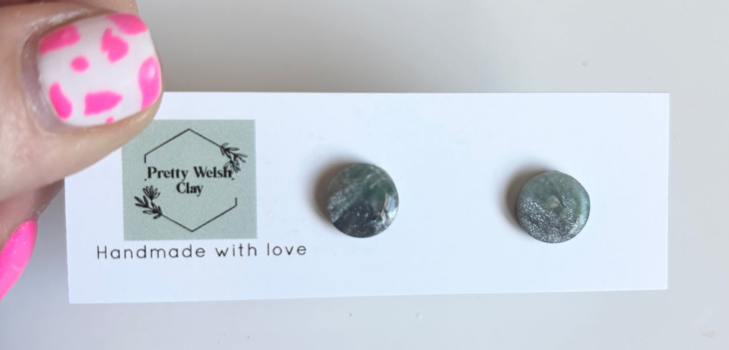 Sea Mist circle studs