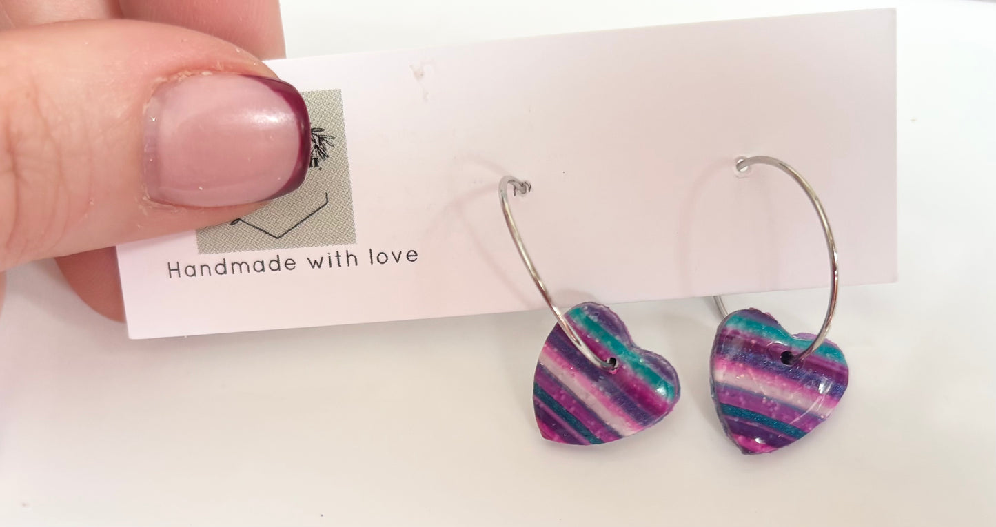 00’s Diva heart hoops