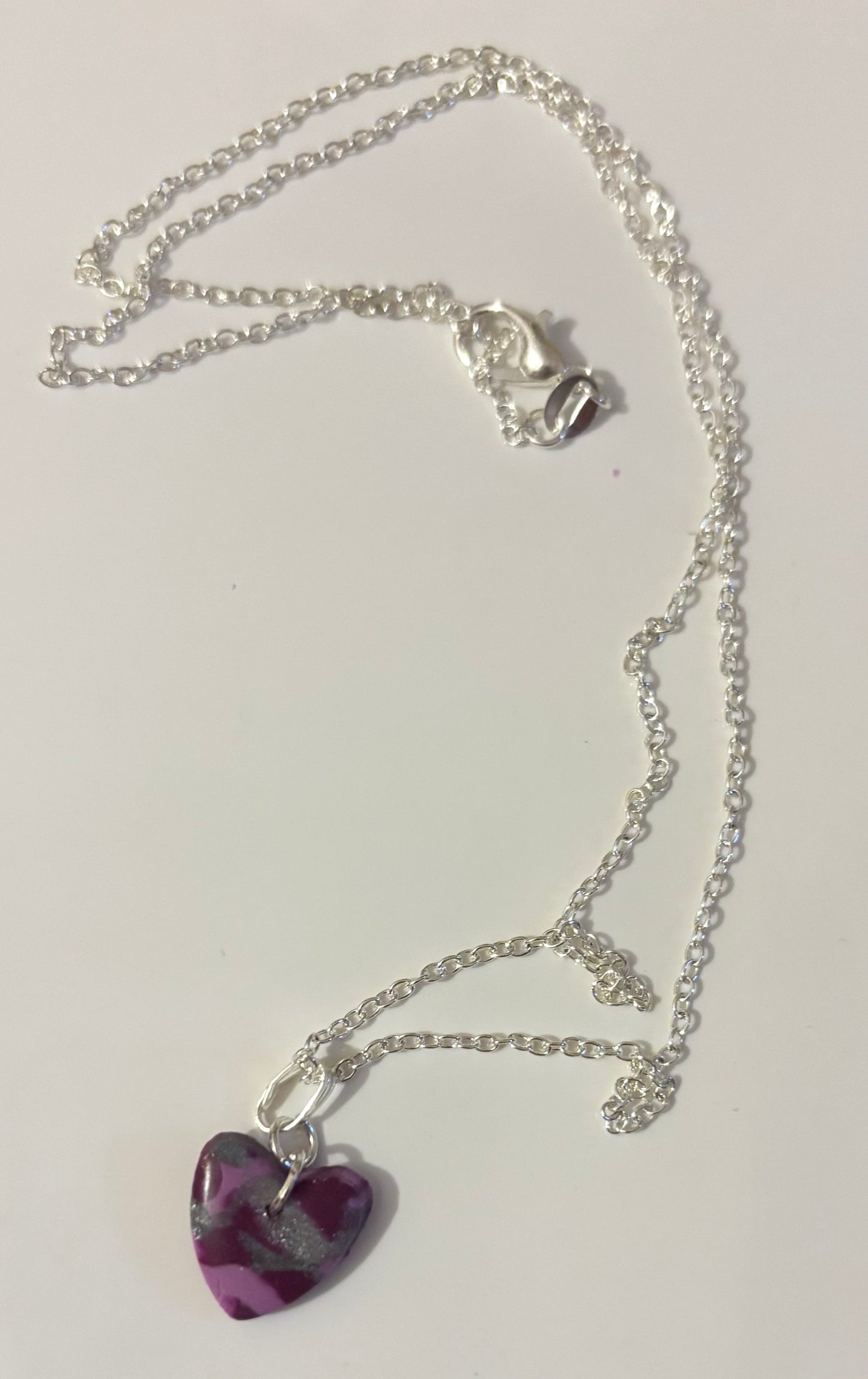 Purple rain heart necklace