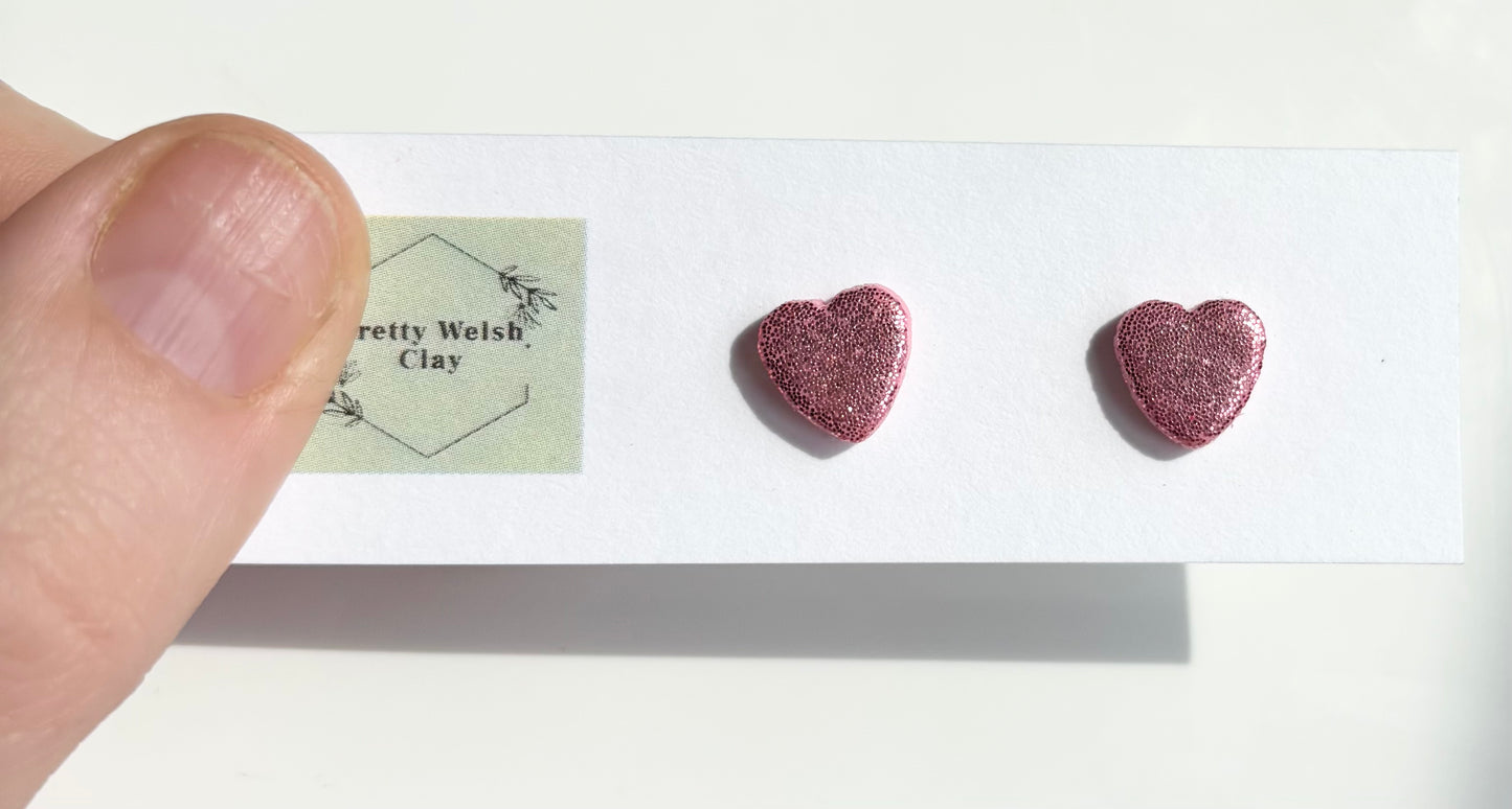Pink glitter hearts