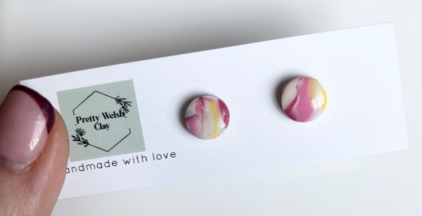 Berry swirl circle studs