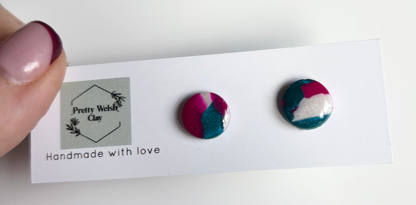 Dragonfruit circle studs