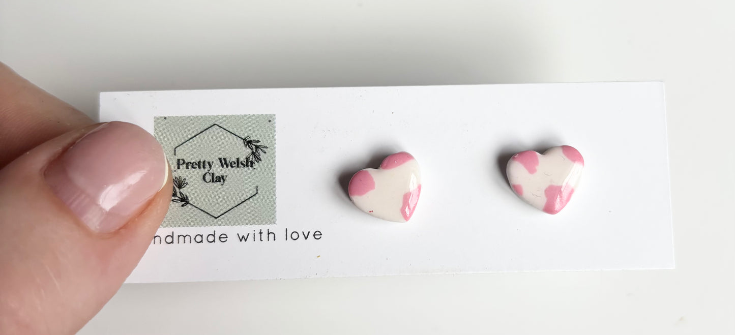Cow print hearts