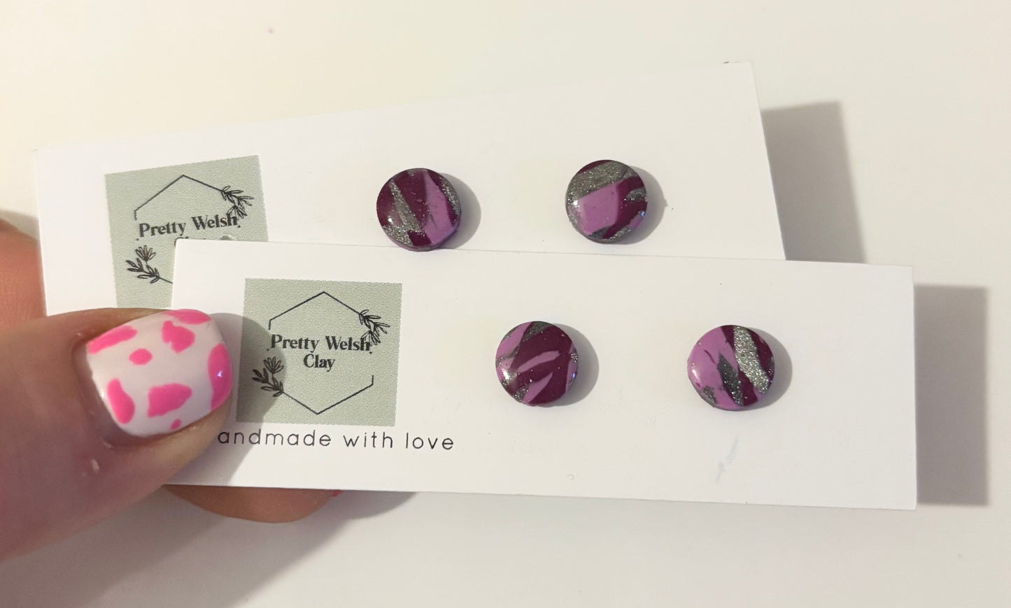 Purple rain circle studs