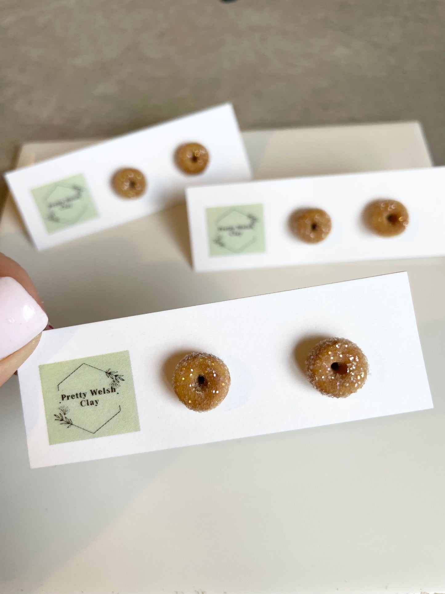 Sugar donut studs