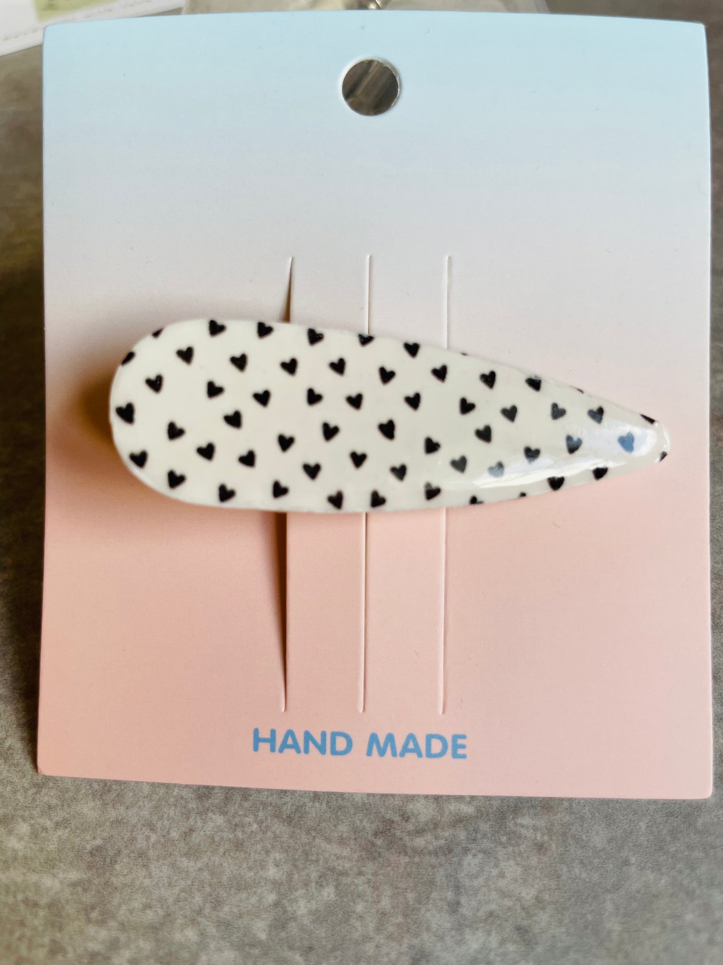 Heart beret hair clip