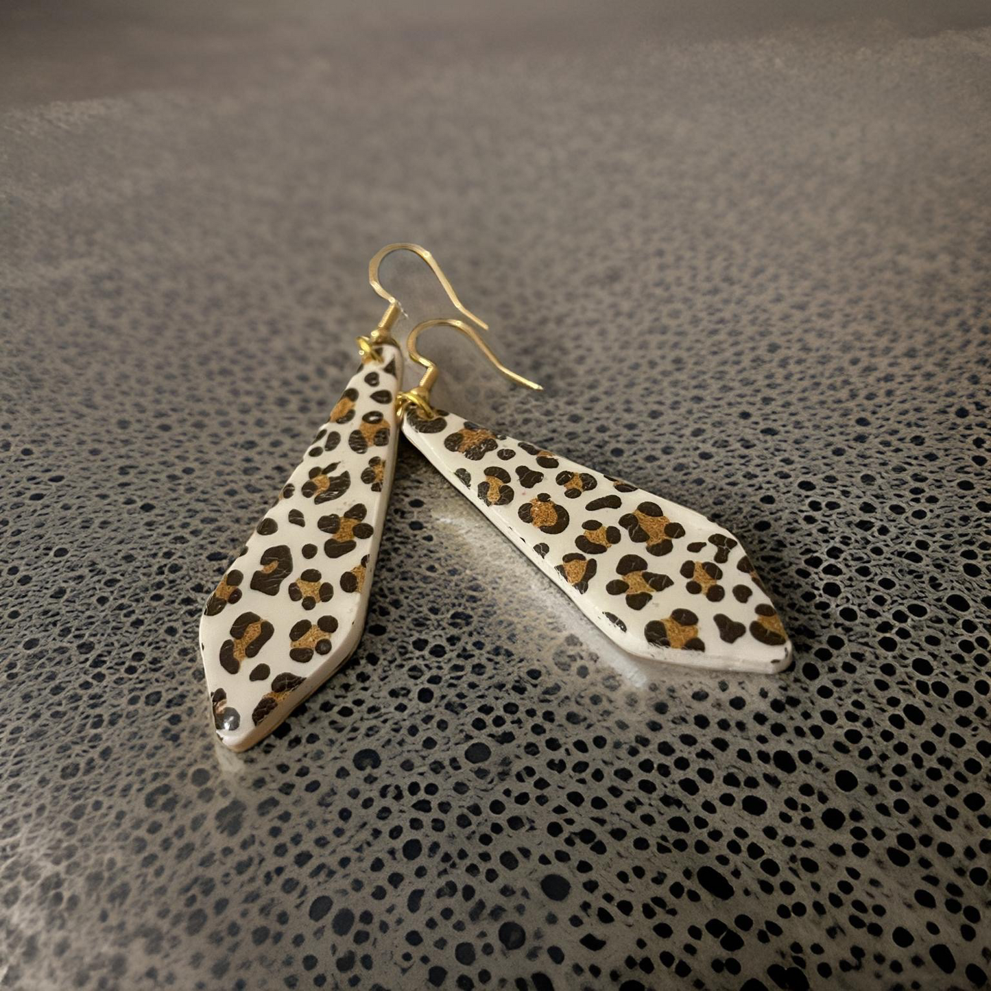 Leopard print dangles