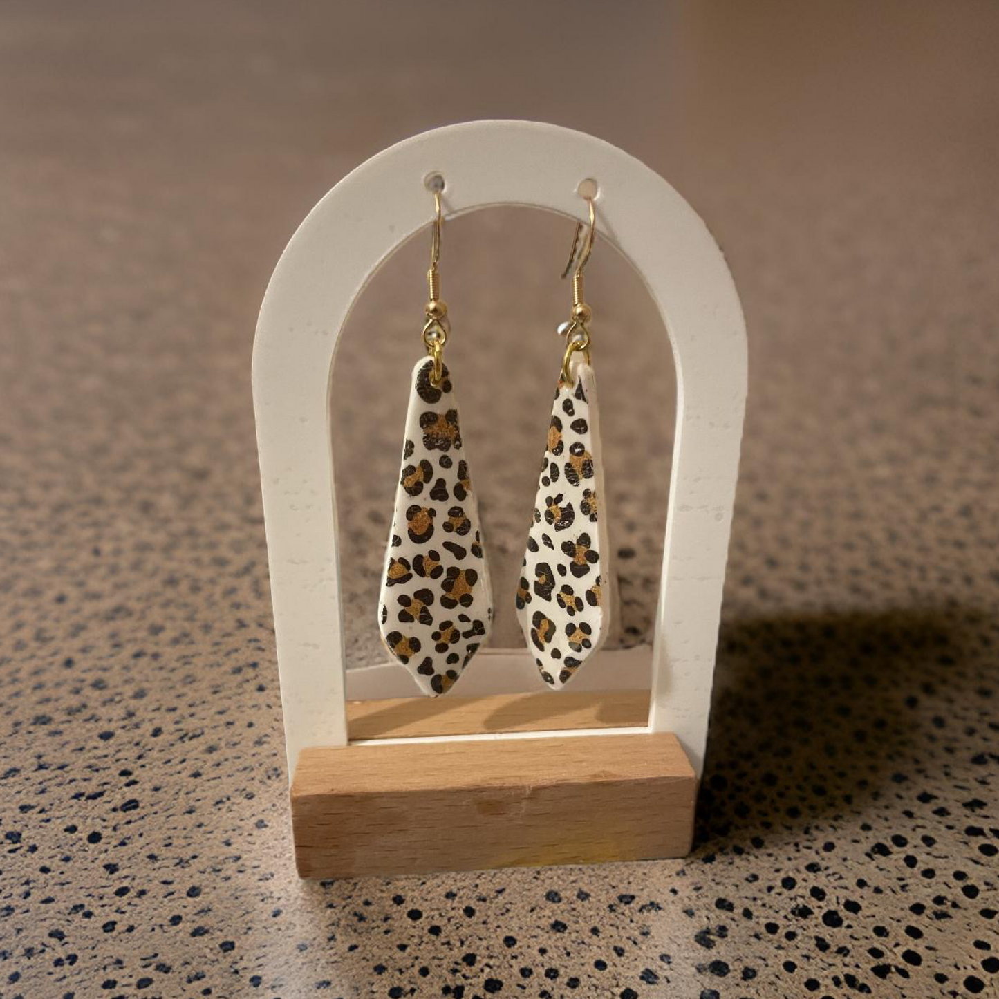 Leopard print dangles