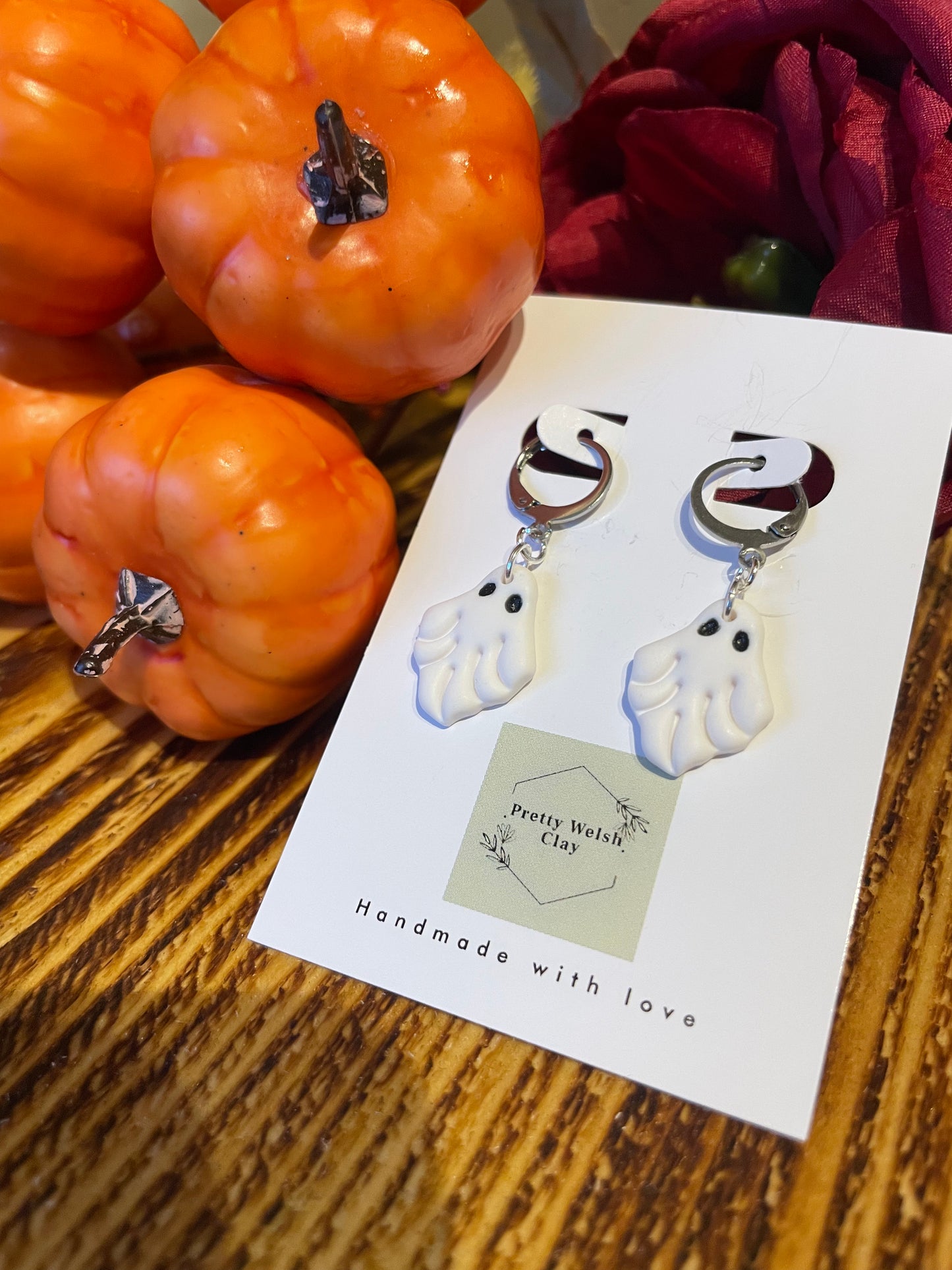 Spooky boo dangles