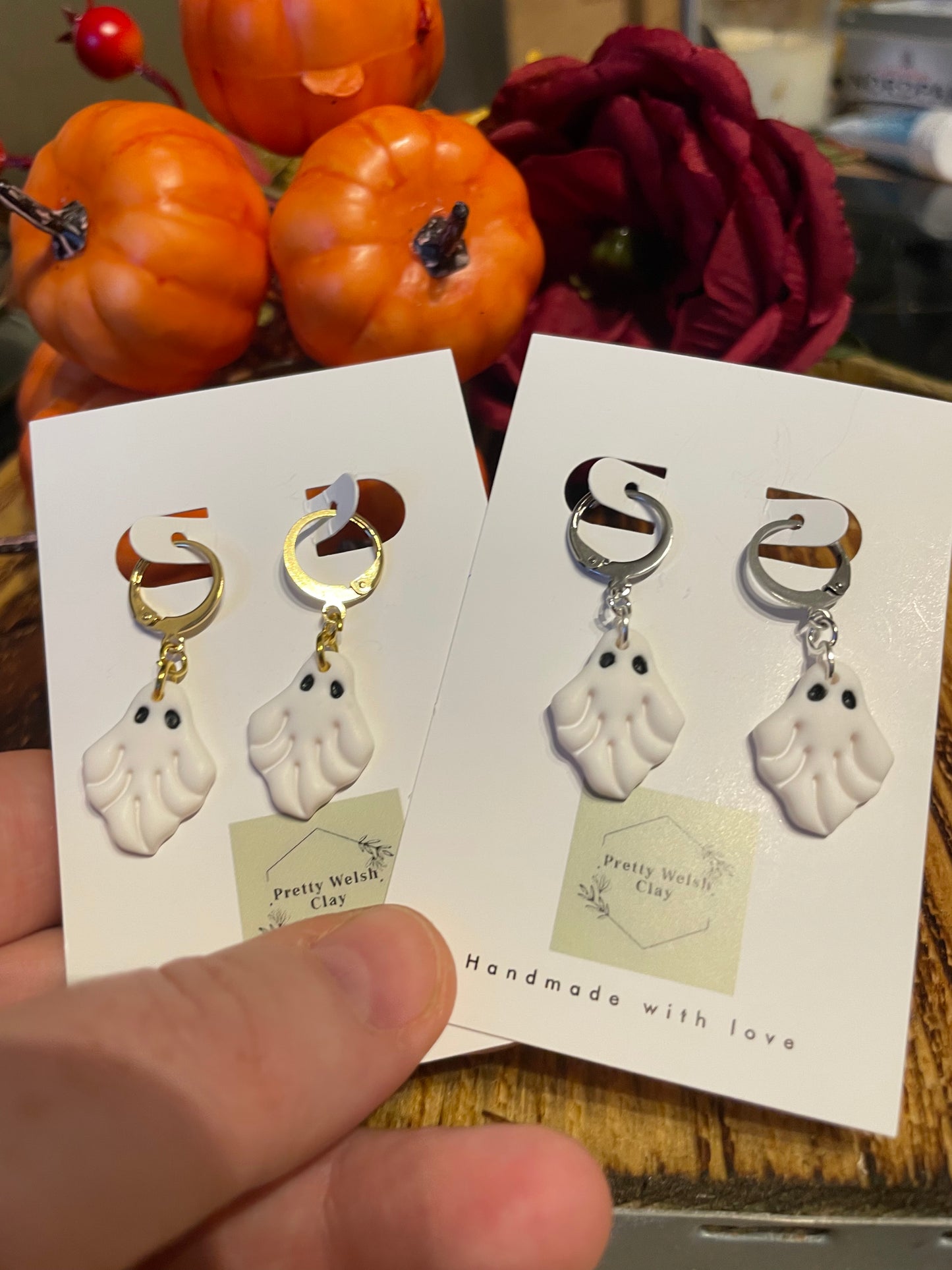 Spooky boo dangles