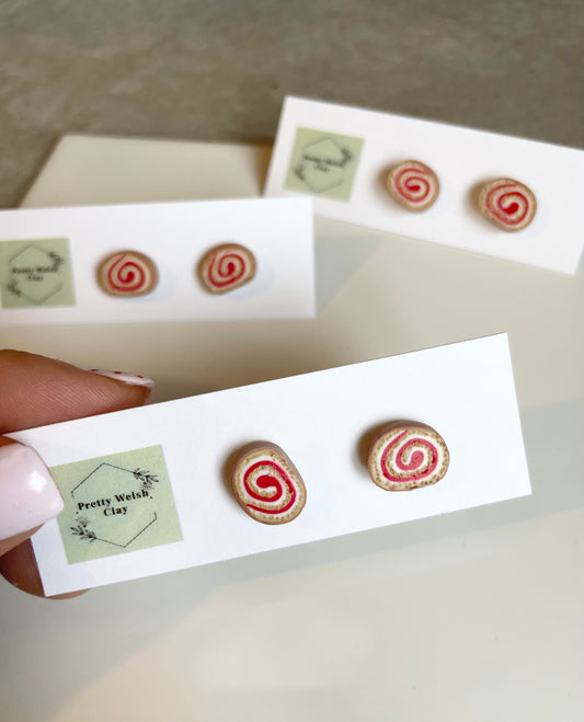 Jam Swiss roll studs