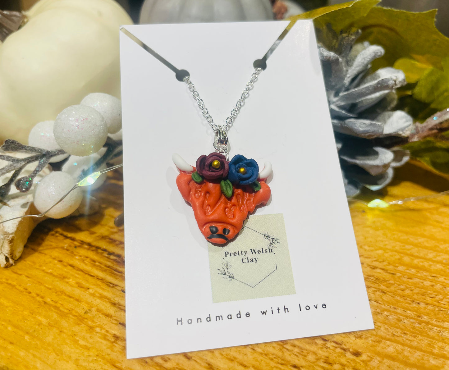 Highland cow necklace