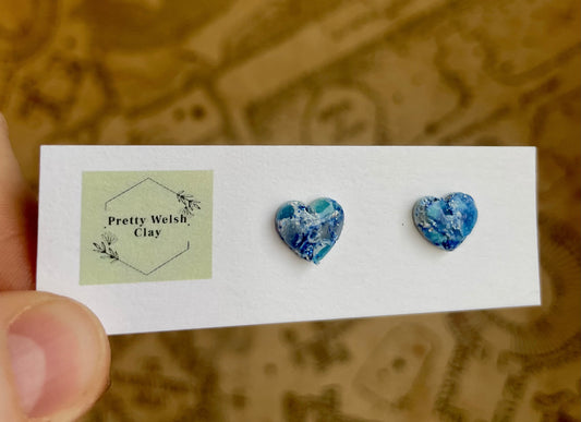 Mini marbled hearts