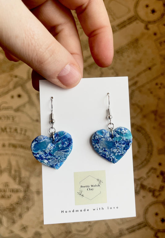 Large marbled hearts