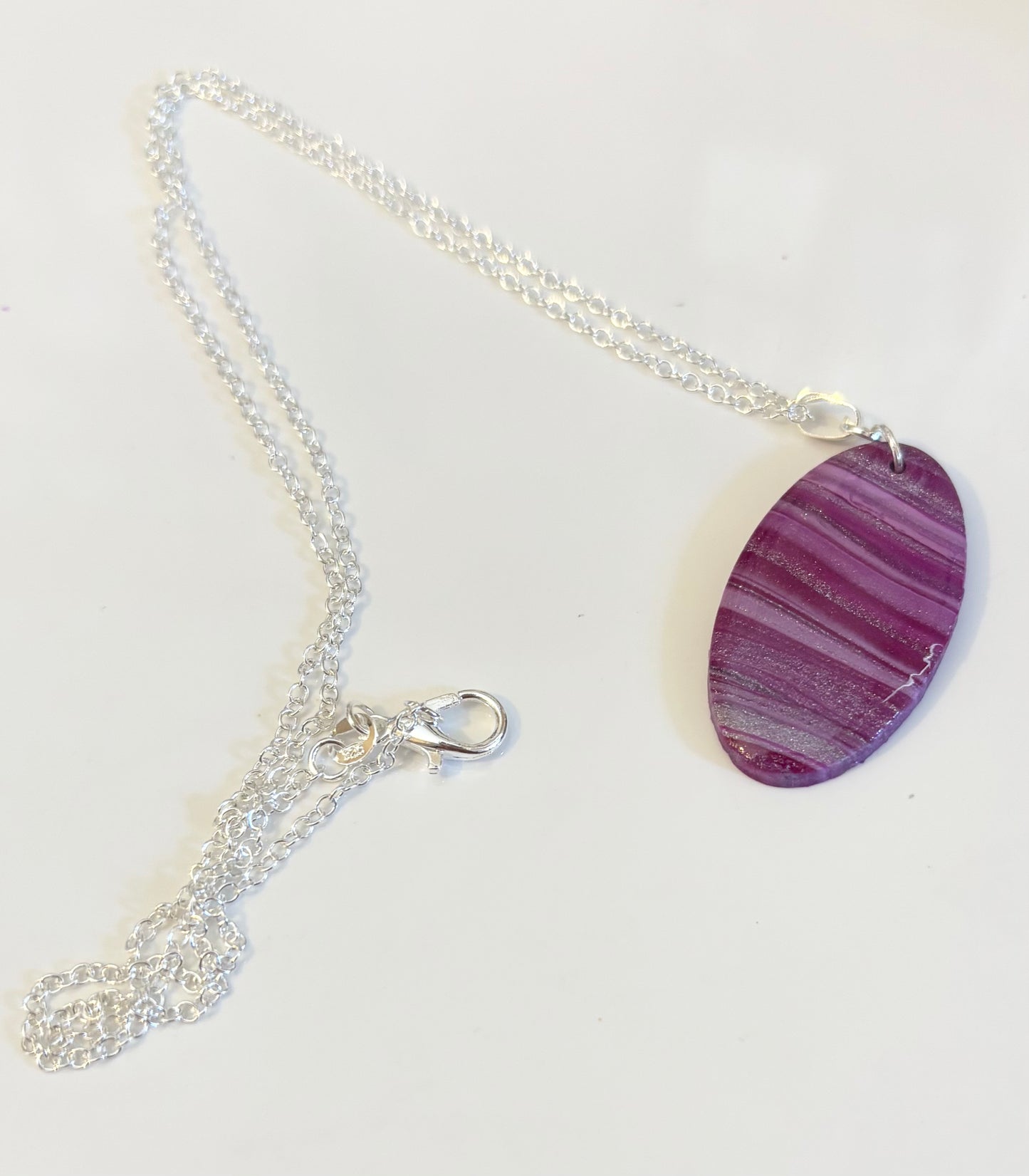 Cosmic plum large pendant necklace