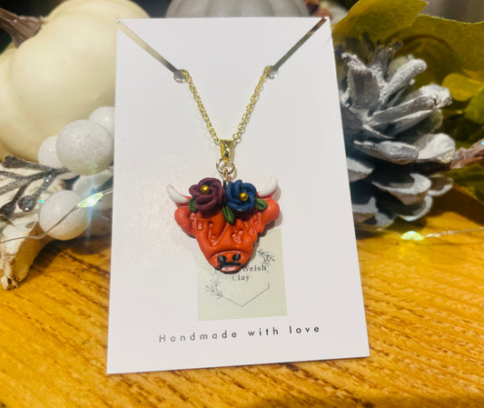 Highland cow necklace