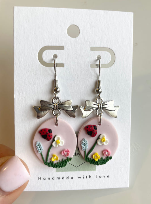 One of a kind ladybug dangle