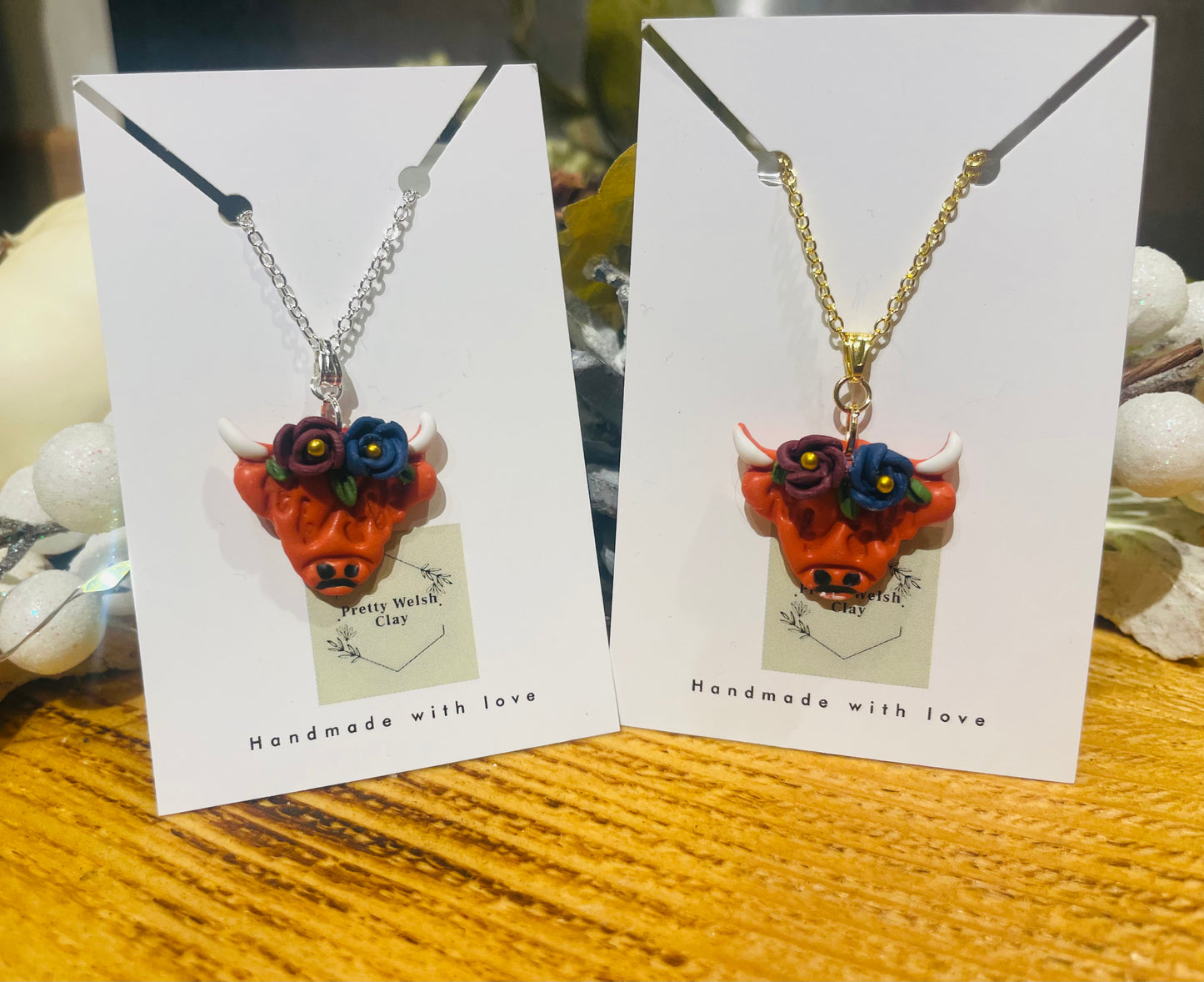 Highland cow necklace
