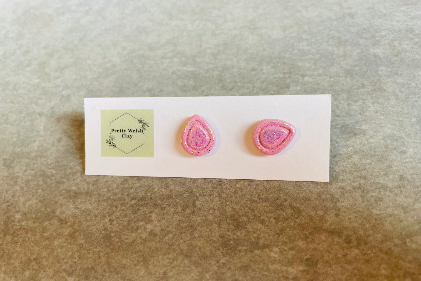 Sparkle pink teardrop