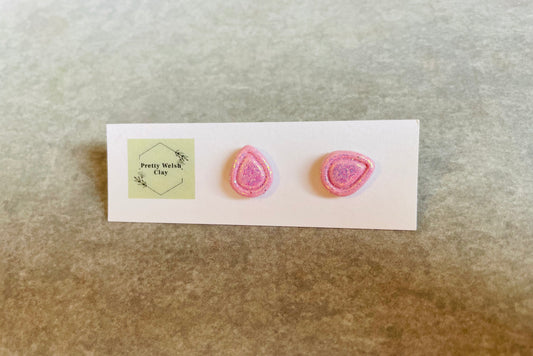 Sparkle pink teardrop