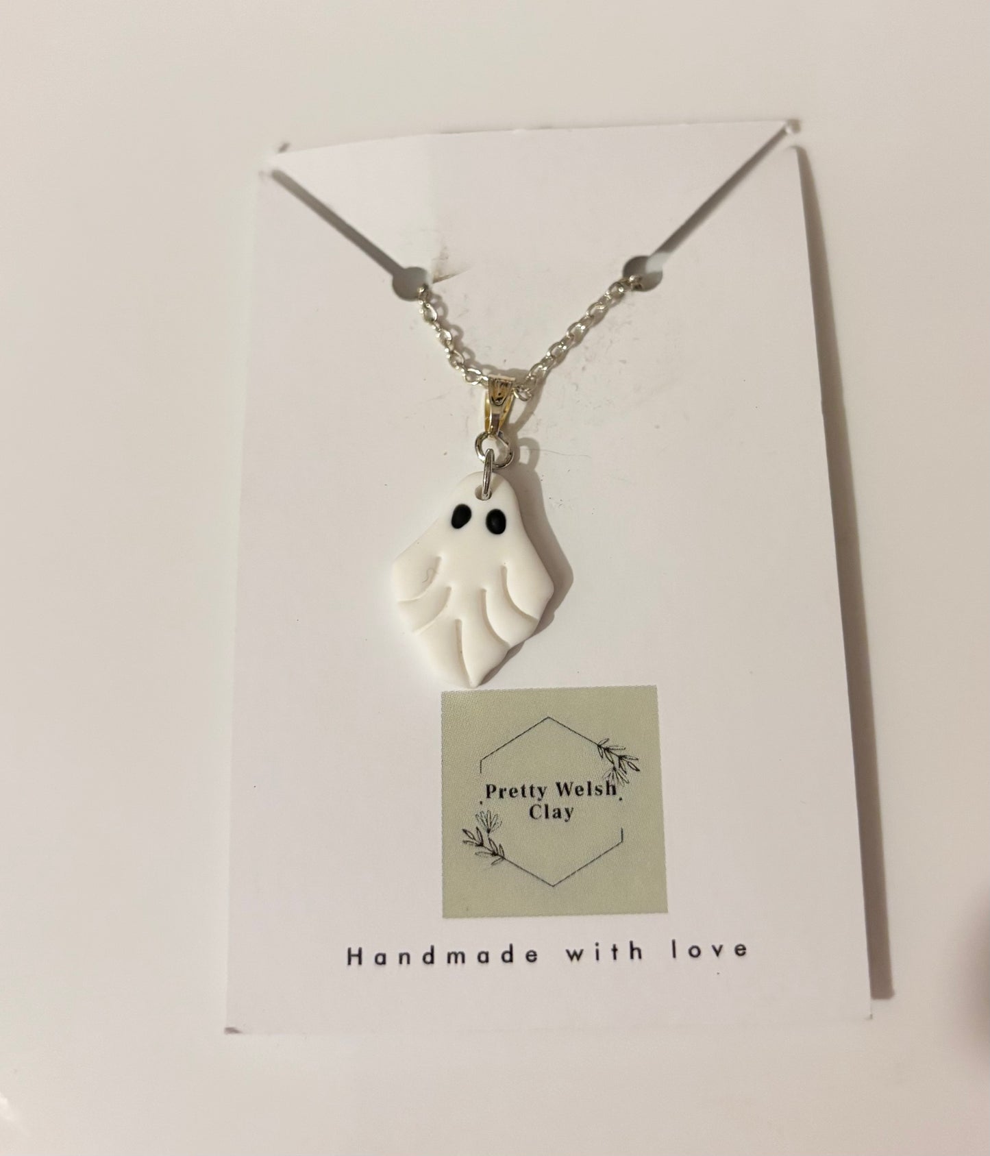 Ghost necklace silver