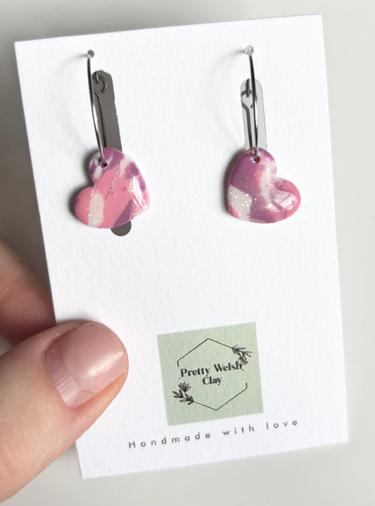 Candy floss heart hoops