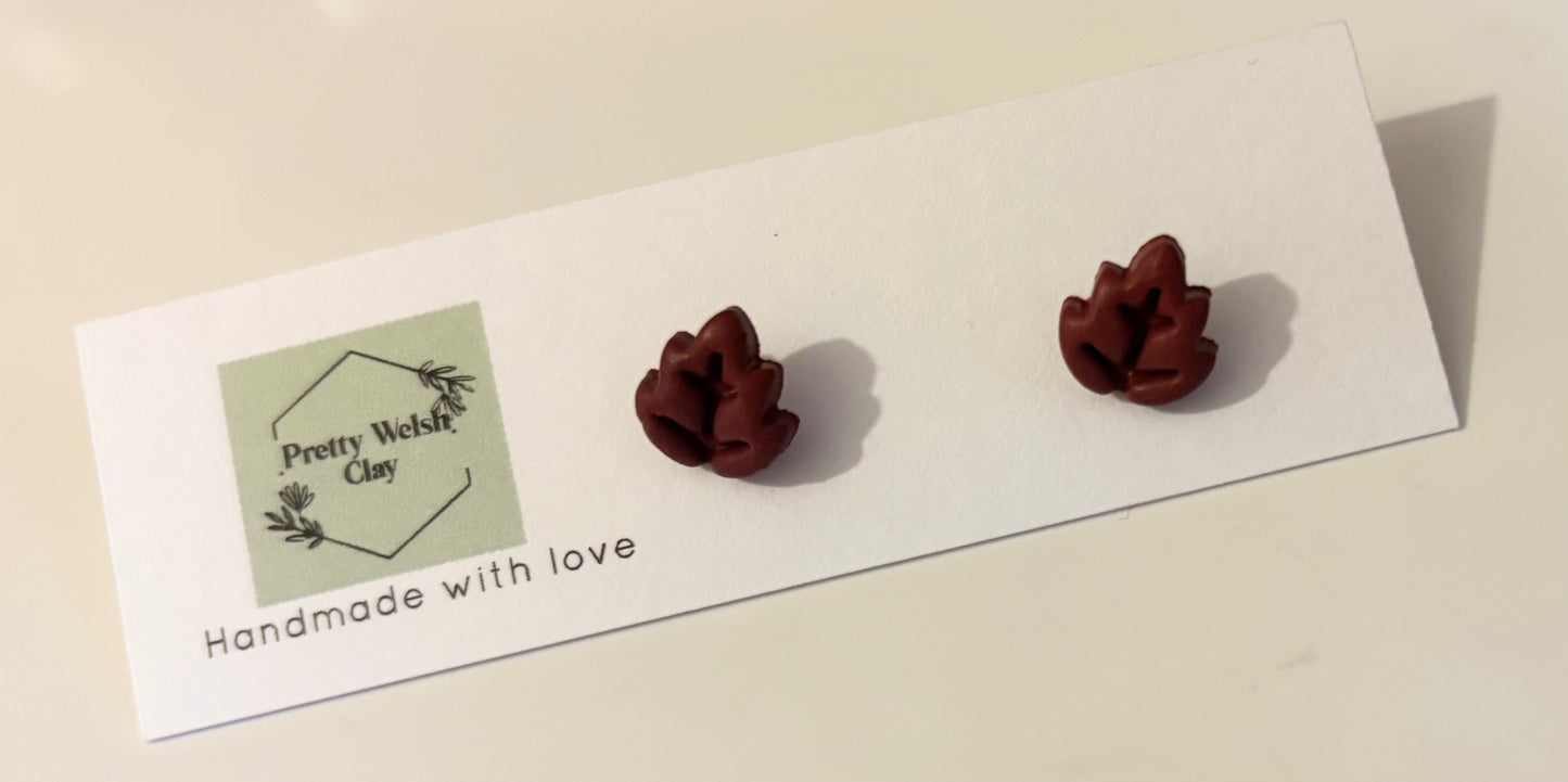 Autumn leaves studs