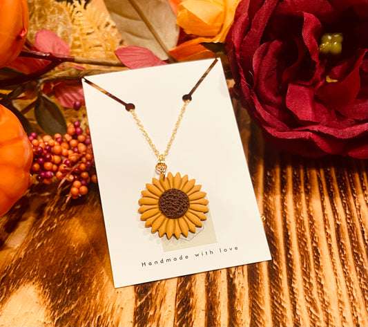 Sunflower necklace