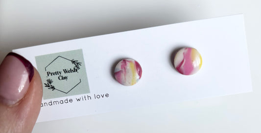 Berry swirl circle studs
