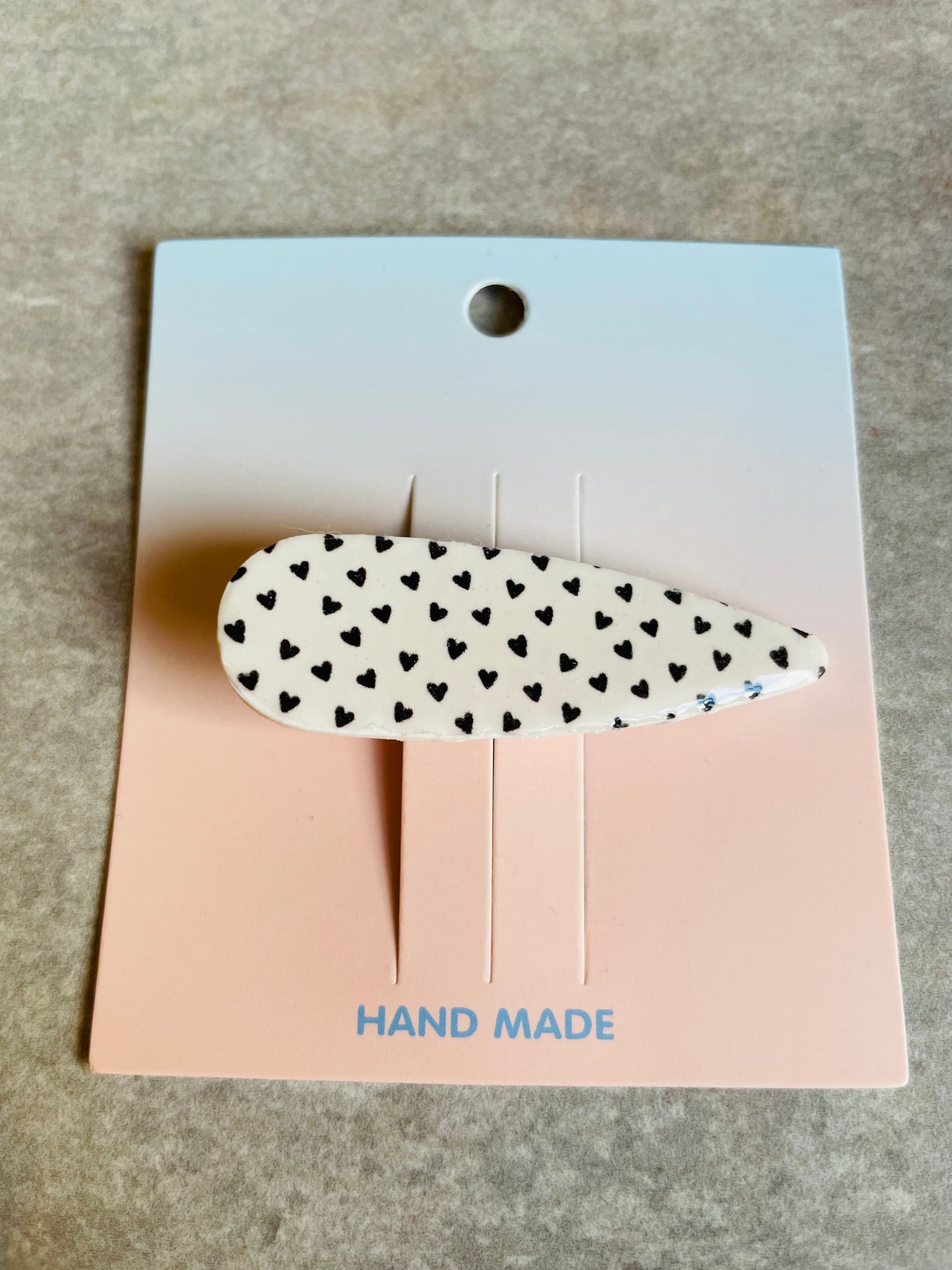 Heart beret hair clip