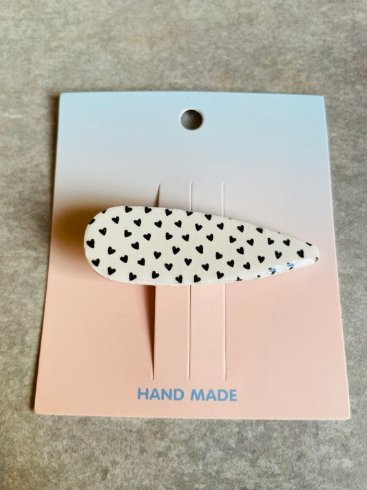 Heart beret hair clip