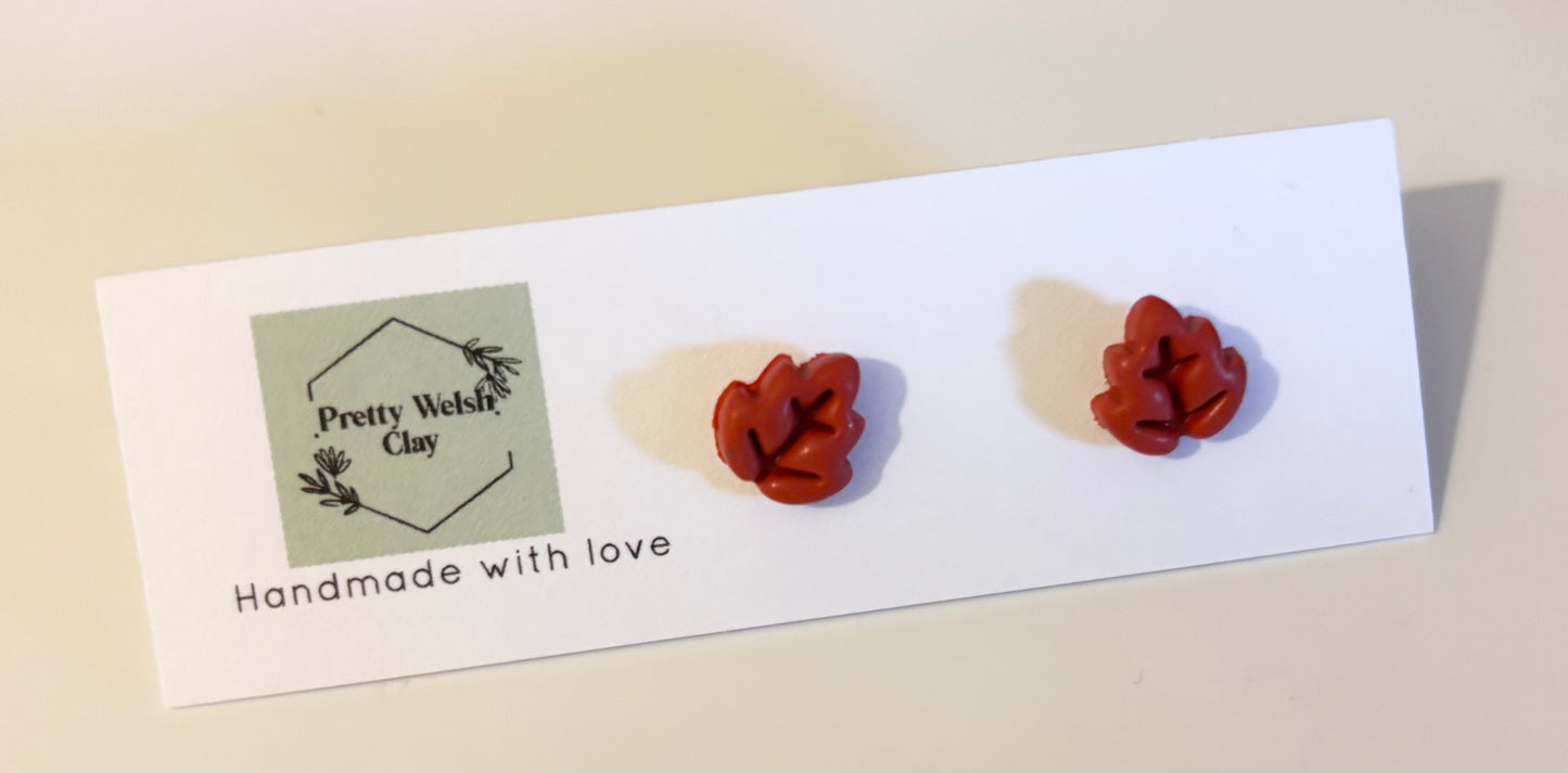 Autumn leaves studs