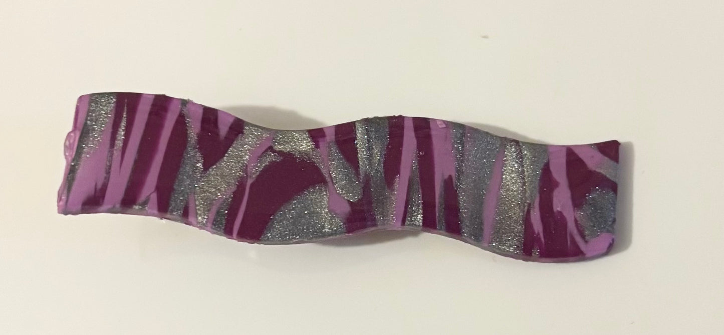 Purple rain wavy hair clip