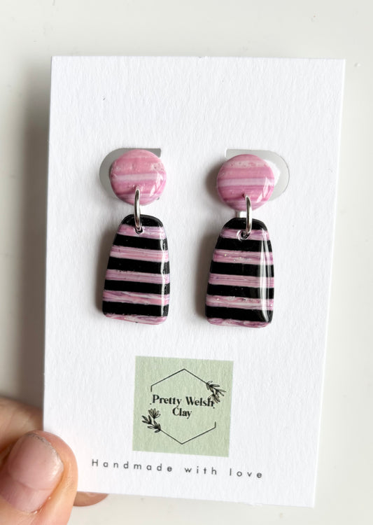 Candy floss stripe dangle