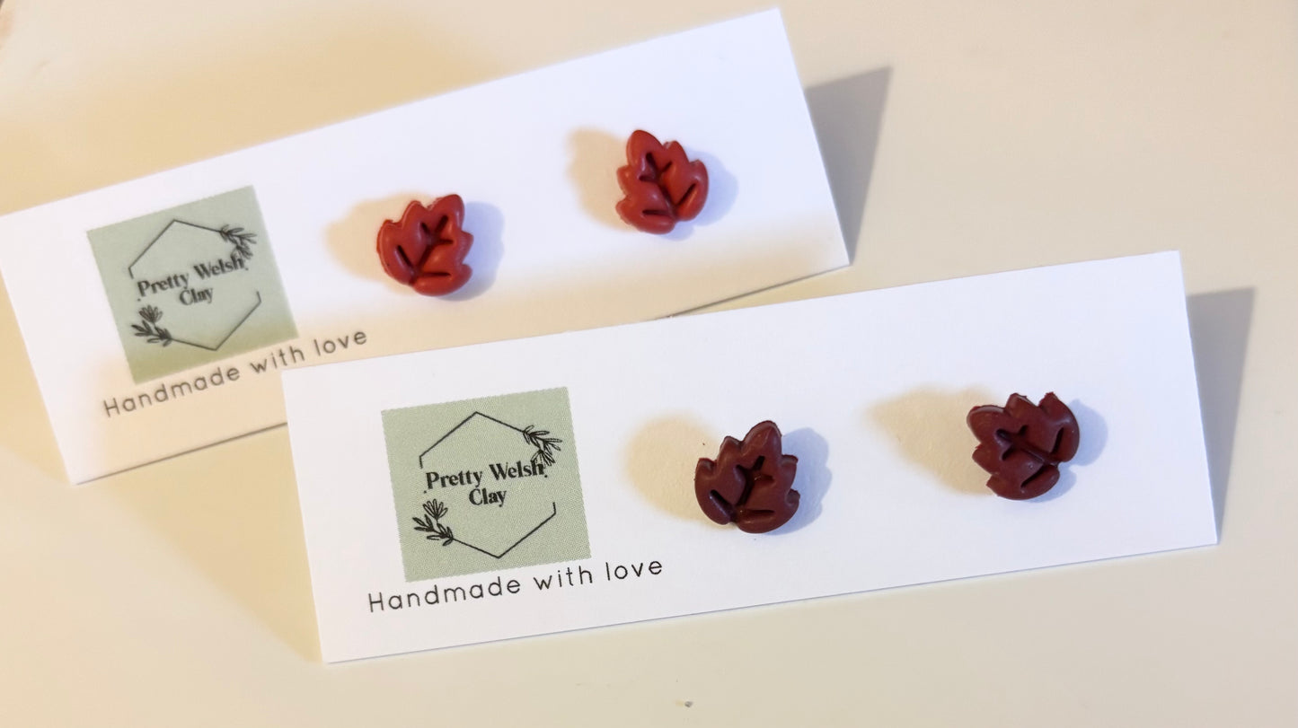 Autumn leaves studs
