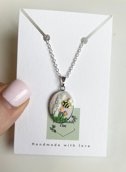 One of kind bee necklace