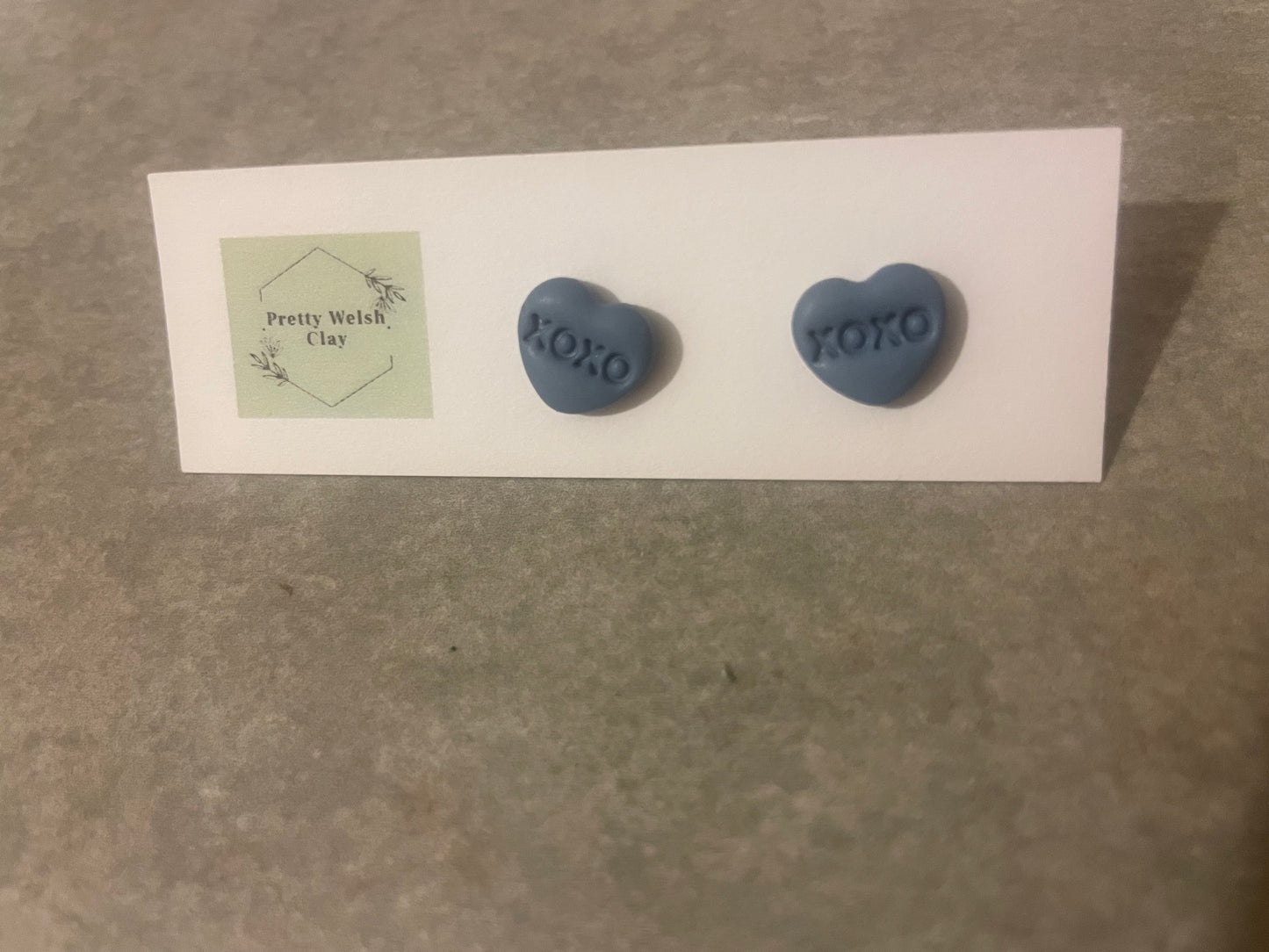 XOXO love hearts studs