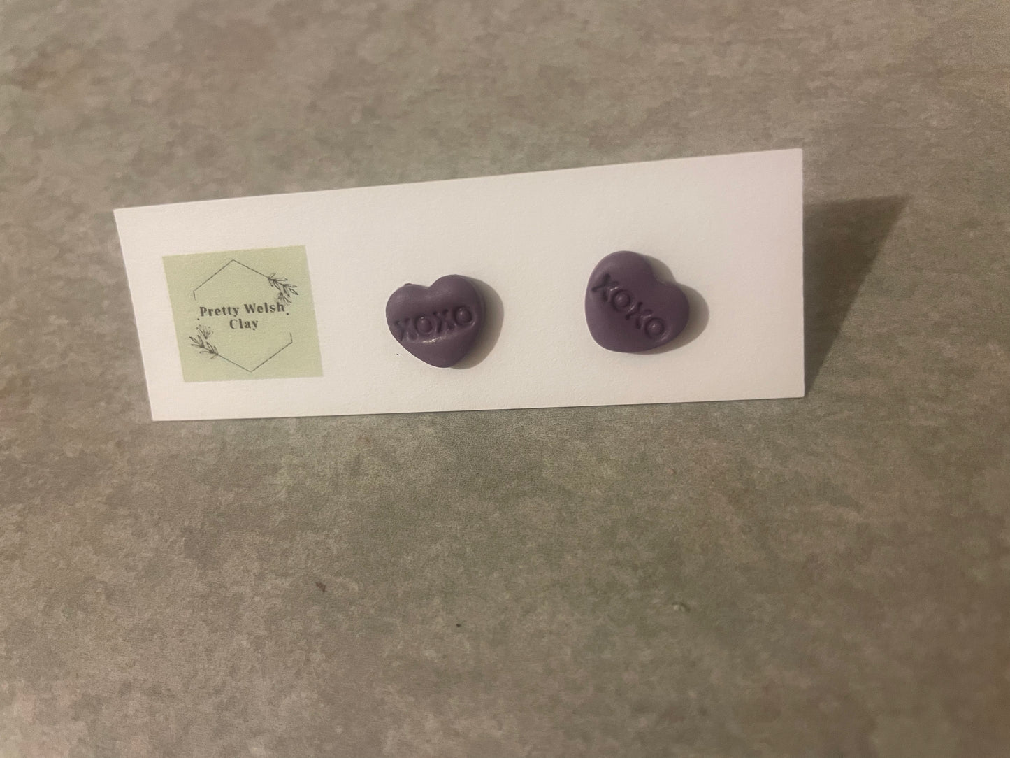 XOXO love hearts studs